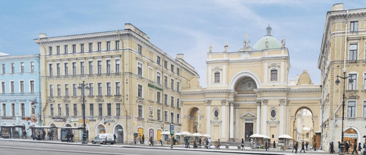 фасад дома, здание по адресу г Санкт-Петербург, Невский пр-кт, д 32-34